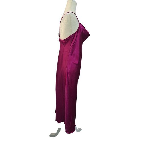 Bebe Women's Y2K Made In USA Fuchsia Cowl Neck Spaghetti Straps Slip Dress Large - Picture 5 of 8